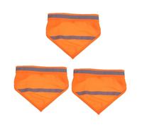 PENIKOKO 3pcs Reflective Pet Triangle Bandanas for Large Dogs and Cats High Visibility Orange Safety Scarves with Quick-dry Nylon Easy Buckle Fastening for Night Walking and Camping
