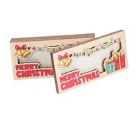 PENIKOKO 3pcs Wooden Christmas Money Holders with Xmas Patterns Sturdy Cash Envelope Card Holders for Holiday Celebrations Portable Lightweight Design for Easy Carrying in Pocket Bag
