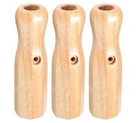 PENIKOKO 3Pcs Wooden Foosball Table Handles Replacement Set with Non-Slip Octagon Grip Solid Wood Table Soccer Handle