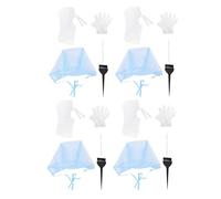 PENIKOKO 4 Sets Hair Highlighting Cap Kit with Hooks and Dye Brushes Disposable Hair Dye Supplies Anti-slip Frosting Hat with PE Cape and Gloves Professional Salon and Home Use
