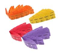 PENIKOKO 400Pcs Raffle Tickets Multi-color Game Tickets for Events Parties Celebrations with Clear Numbering Use