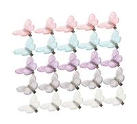 PENIKOKO 40pcs Butterfly Hair Clips for Women Retro Sparkly Barrettes with Stable Hold Comfortable Plastic Metal Design for Everyday Wear Special Occasions in Blue Transparent Purple Pink