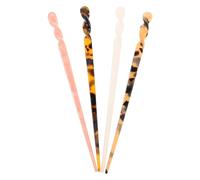 PENIKOKO 4pcs Acetate Hair Sticks Lightweight Updo Chignon Pins for Women Asian Hair Jewelry Minimalist Vintage Chopsticks for Everyday and Bridal Events