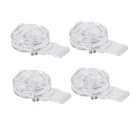 PENIKOKO 4PCS Acrylic Door Locks Cabinet Lock Safety Latch Transparent Simple Installation Crack Resistant for Home Kitchen