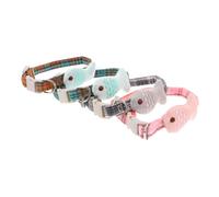 PENIKOKO 4pcs Adjustable Pet Cat Collar Set with Fish and Lattice Design and Safe Neck Chain for Cats and Kittens Mix Colors Practical Pet Accessories