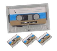 PENIKOKO 4pcs Blank Audio Cassette Tapes 30-Minute Recordable Tape Plastic Case for DIY Party Greeting and Celebration Use
