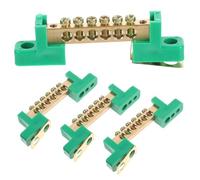 PENIKOKO 4pcs Copper Ground Terminal Bus Bar Strip Electrical Grounding Block for Residential Commercial Industrial Wiring Systems Stable Conductivity and Safe Power Distribution