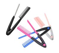 PENIKOKO 4pcs Hair Straightening Comb Folding Portable Styling Tools Fine Tooth Hair Comb Straightener for Salon Use at Home