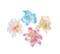 PENIKOKO 4PCS Hawaiian Flower Hair Clips Colorful Floral Beach Hair Accessories for Women Durable Chiffon Plumeria Hibiscus Hairpins for Summer Vacations Parties Cruises Photoshoots