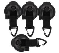 PENIKOKO 4pcs Heavy Duty Tent Suction Cup Hooks for Camping Strong Gripping Tarp Tent Hooks with Black Triangle Buckle Portable and Reusable Outdoor Fixing Clips