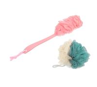 PENIKOKO 4pcs Long Handle Bath Puff Exfoliating Shower Body Scrubber with Back Brush for Deep Cleansing and Massage Portable Bathroom Accessories for Smooth Skin and Stress Relief