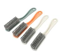 PENIKOKO 4pcs Long Handle Cleaning Brush Multi-function Shoe Scrub Brush Laundry Clothes Cleaning Tool Household Use with Sturdy Design and Comfortable Grip Random Color