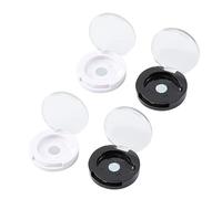 PENIKOKO 4Pcs Magnetic Empty Eyeshadow Box Single Color Subpackaging Containers for Makeup Accessories Cosmetic Organizer in White and Black