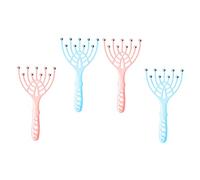 PENIKOKO 4Pcs Manual Head Massager Claw Scalp Relaxing Tool with PP and Steel Balls for Comfortable Acupoint Stimulation Suitable for Family Travel and Outdoor Use