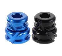 PENIKOKO 4pcs Metal Bow String Peep Sights for Compound Bow - Precision round Peep Hole Archery Accessories in Black and Blue, 1/4" 3/16" Sizes for Outdoor Target Shooting