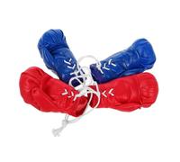 PENIKOKO 4pcs Miniature Boxing Gloves for Dollhouse Decoration Realistic Boxing Accessories in Red and Blue Portable Car Mirror Hanging Ornaments and Party Favors