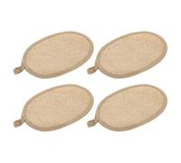 PENIKOKO 4pcs Natural Loofah Bath Scrubber Deep Cleansing Exfoliating Pads for Men and Women Organic Shower Loofah Sponge Removes Dead Skin and Oil Spa-Style Skin Refresher