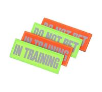 PENIKOKO 4pcs No Pet Dog Tag Printed Letters Patch for Harness Collar Reflective Pet Equipment Reflective Service Patches for Night Sports for Dog Vest