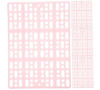 PENIKOKO 4pcs Pink Rabbit Cage Mats Floor Pads with Holes Design for Small Animals, Non-slip Bunny and Hamster Foot Mats for Pet Cage and Household Use