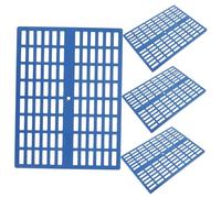 PENIKOKO 4Pcs Rabbit Cage Mats Plastic Foot Pads for Small Animals Breathable Floor Protectors with Design Easy to Clean and Cut Blue Pads for Bunny Cage and Nest