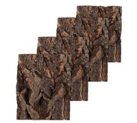 PENIKOKO 4pcs Reptile Climbing Platform and Hide Box Natural Bark Design for Lizards Snakes Spiders Terrarium Habitat Decoration Stimulates Exploration and Activity