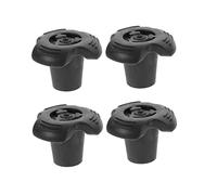 PENIKOKO 4pcs Slip Rubber Crutch Feet Covers with Metal Pads Inner Flexible Walking Stick Support Pads for Slippery Roads