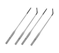 PENIKOKO 4PCS Stainless Steel Feeding Tweezers for Reptiles Bearded Dragon Tongs with Straight and Curved Design Durable Aquascaping Tools for Precise Decor Placement and Fish Tank