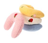 PENIKOKO 4Pcs U Shaped Cat Pillows for Small Kittens Soft Material Cervical Sleeping Cushions in White Pink Blue Yellow Lightweight and Portable