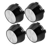 PENIKOKO 4pcs Wheel Center Caps Silver Black Hub Covers Lightweight Car Wheel Hub Caps for Trailer and Upgrade Protection and Style