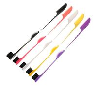 PENIKOKO 5 Pairs Double Sided Styling Comb and Eyebrow Brush Edge Combs with Soft Bristles for Hair Slicking Parting and Brow Shaping Lightweight Multipurpose Kit for Daily Salon and Travel