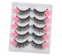 PENIKOKO 5 Pairs Natural Colored Faux Eye Lashes Lightweight Half Eye Lash Extensions with Box for Comfortable Glamorous Makeup and Intense Volume