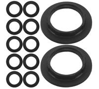 PENIKOKO 50Pcs Black Plastic Threaded Lamp Shade Adapter Rings for E12/E14 Sockets, 32/33Mm Diameter Lamp Shade Holder Collar for Ceiling Light Fixtures and Sconces