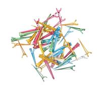 PENIKOKO 50pcs Small Aluminum Hair Clips Salon Barber Hairpins Hair Sectioning Fixing Clips for Haircut Styling Lightweight Strong Non-slip Professional Hairdressing Tools