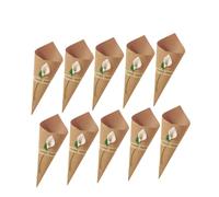 PENIKOKO 50PCS White Kraft Bouquet Wrapping Paper Cones DIY Flower Packaging Tubes for Wedding Party Confetti Holder Easy Stick for Rose Petals Birdseed Rice Toss at Special Events