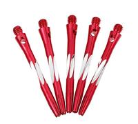 PENIKOKO 5pcs Aluminium Alloy Dart Stems Standard Threaded Rod Shafts Red Knurled Non Slip Surface Professional Accessories for Stable Flight and Balanced Throw