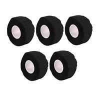 PENIKOKO 5PCS Black Cotton Self Adhesive Sports Tape Protective for Men Women Skin Friendly Wrap for Athletic Support and Injury Prevention