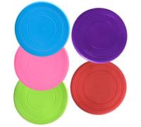 PENIKOKO 5Pcs Dog Flying Disc Soft Throwing Disc for Interactive Puppy Play Outdoor Water Floatable Pet Training