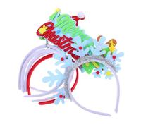 PENIKOKO 5pcs Glow Dark Christmas Headbands Lightweight Glitter Snowflake Reindeer Antler Hair Hoops Comfortable Holiday Party Supplies for Adults Reusable Festive Accessories