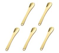 PENIKOKO 5pcs Gold Zinc Alloy Eye Cream Scoops and Face Cream Pick Sticks Mini Makeup Dig Spoons for Precise Cosmetic Application and Facial Massage Tools