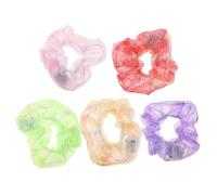 PENIKOKO 5pcs LED Light Up Scrunchies with Mode Glow Colorful Neon Elastic Hair Ties for Women and Lightweight Hair Accessories for Halloween Parties