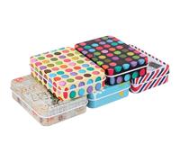 PENIKOKO 5pcs Square Tinplate Storage Boxes with Lid Practical Candy and Item Containers Multipurpose Organizer for Spices Tea Chocolates and Crafts for Home and Party Use