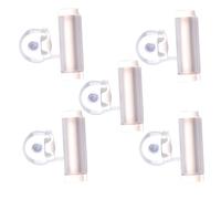 PENIKOKO 5Pcs Suction Cup Toothpaste Extruder White Hanging Type Manual Squeezer Multi Function Facial Cleanser Tube Holder Bathroom Organizer