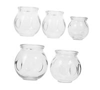 PENIKOKO 5pcs Thickened Glass Suction Cups Therapy Home Use Cupping Tool Fire Vacuum