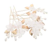 PENIKOKO 5pcs U-shaped Wedding Hair Forks Elegant Floral Metal Hairpins for Brides Bridesmaids Lightweight Bridal Hair for Wedding Parties and Holiday Celebrations