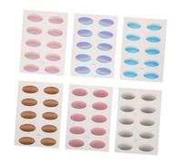 PENIKOKO 6 Sheets Temporary Eyeshadow Stickers for Festival Makeup Gradient Eye Makeup Decoration for Women Party Cosplay Soft Adhesive Eye Tattoo Stickers
