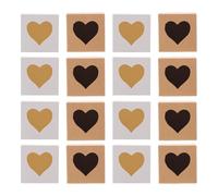 PENIKOKO 60pcs 5cm Square Heart-Shaped Kraft Paper Boxes Brown Paper Window Candy Cake Packaging Boxes for Party Favors and Small Random Color Random Color