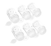 PENIKOKO 6pcs 10ml Loose Powder Container Set with Sifter and Lid, Mini Cosmetic Glitter and Eyeshadow Powder Bottles for Travel, Female Refillable Makeup Storage with 12-hole, 3-hole,