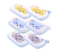 PENIKOKO 6Pcs Bath Gloves with Soft Sponge Inner Cartoon Animal Design Exfoliating Rubbing Mitts for Newborn Bathing Gentle Wash Cloths for Skin Care