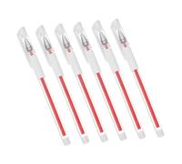 PENIKOKO 6pcs Beauty Positioning Pens for Precise Eyebrow Tattooing Skin Friendly Makeup Markers for Daily Use Weddings Stage Performances Lightweight and Portable Red