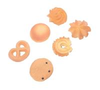 PENIKOKO 6pcs Biscuit Cookies Hairpins Kawaii Simulated Food Hair Clips Novelty Barrettes for Girls Cute Hair Accessories